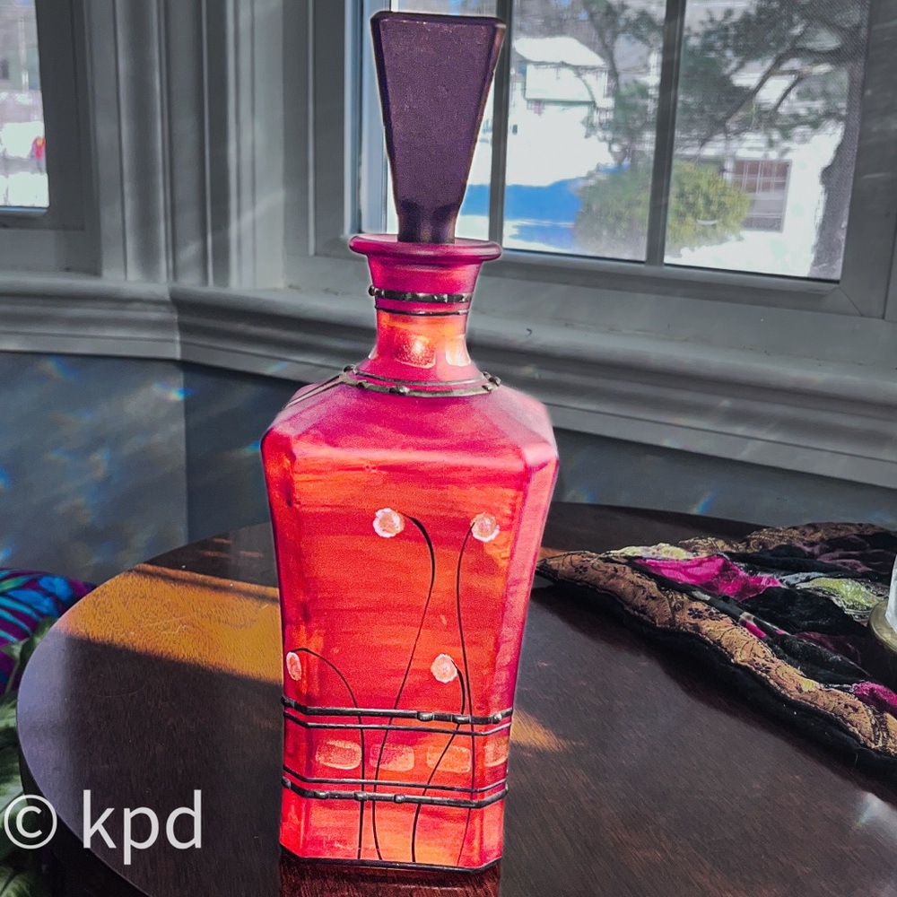 Stunning 1970s signed Czech-style signed decanter